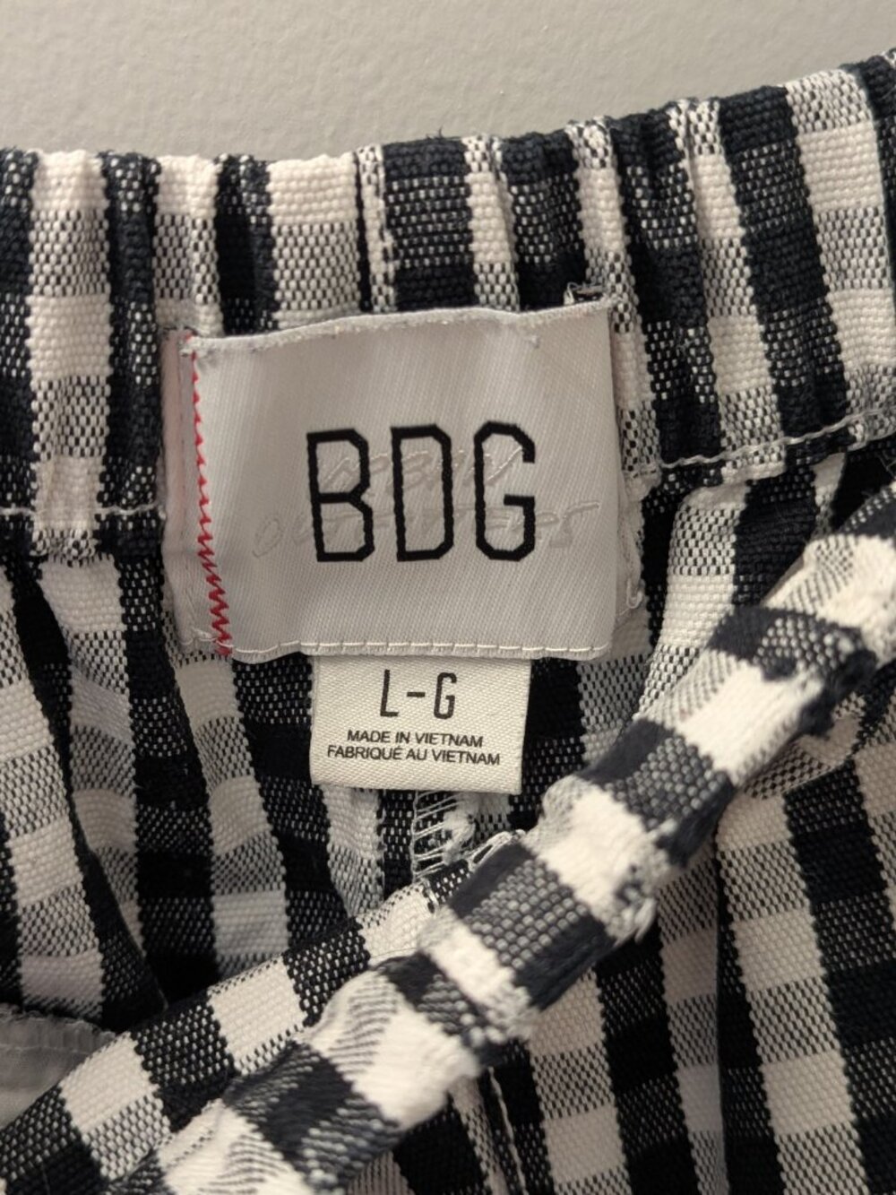 BDG Charlie Printed Wide-Leg Pant Gingham - SIZE LARGE Urban Outfitters - Picture 3 of 7